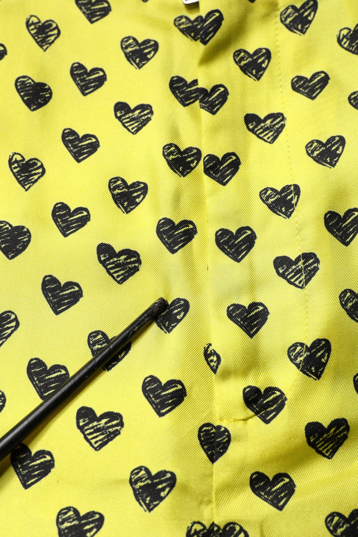 Dolce & Gabbana Green Silk Heart Print Bermuda Shorts