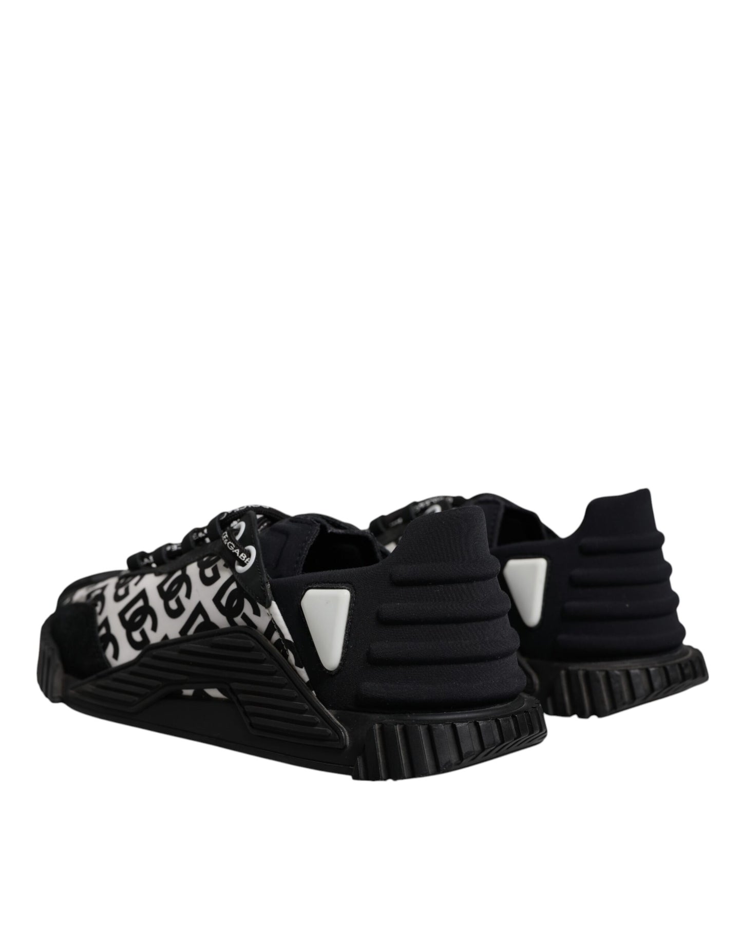 Dolce & Gabbana Black Logo Lace Up Low Top NS1 Sneakers Shoes