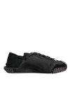 Dolce & Gabbana Black Silver Logo Low Top Men Sneakers Shoes