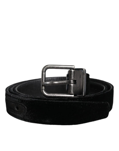 Dolce & Gabbana Black Leather Metal Buckle Classic Belt