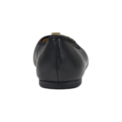 Liu Jo Black Leather Flat Shoe
