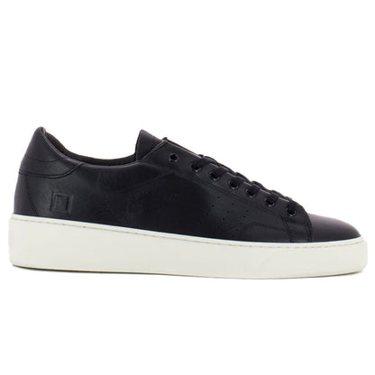 D.A.T.E Black Leather Sneaker