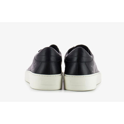 D.A.T.E Black Leather Sneaker