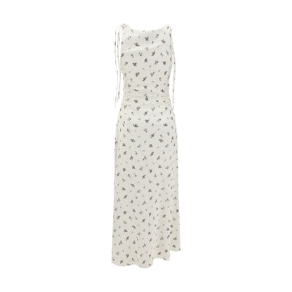 Ganni Satin floral long Dress