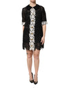 Dolce & Gabbana Black Floral Lace Embellished Mini Dress