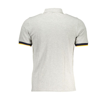 K-WAY Gray Cotton Men Polo Shirt
