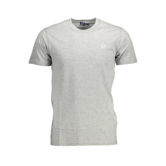Sergio Tacchini Gray Cotton Men T-Shirt