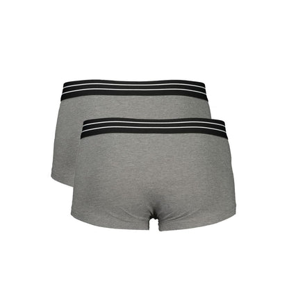 Cavalli Class Gray Cotton Men Boxer Pair