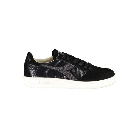 Diadora Black Leather Women Sneaker