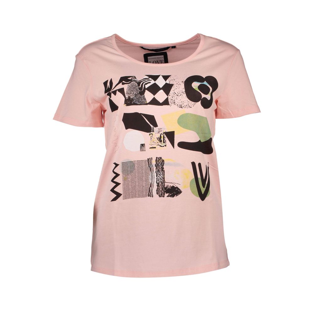 Silvian Heach Pink Cotton T-Shirt