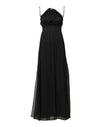 Marciano by Guess Black Tulle Pearl Sleeveless Long Gown Dress
