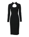 Dolce & Gabbana Black Long Sleeves Bodycon Sheath Midi Dress