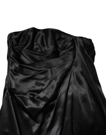 Dolce & Gabbana Black Strapless Sheath A-line Mini Dress