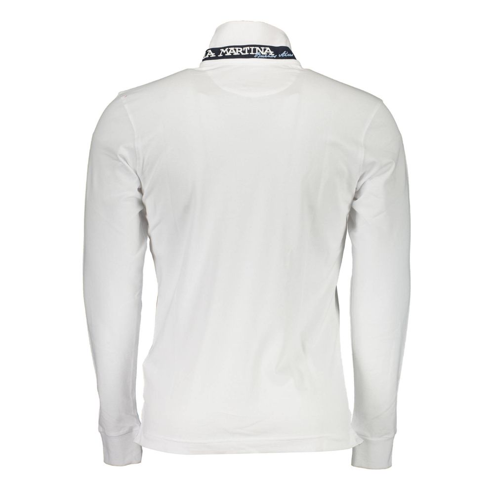 Tricou polo elegant slim fit La Martina cu detalii brodate