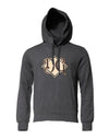 Dolce & Gabbana Gray Logo Patch Hooded Sweatshirt Sweater