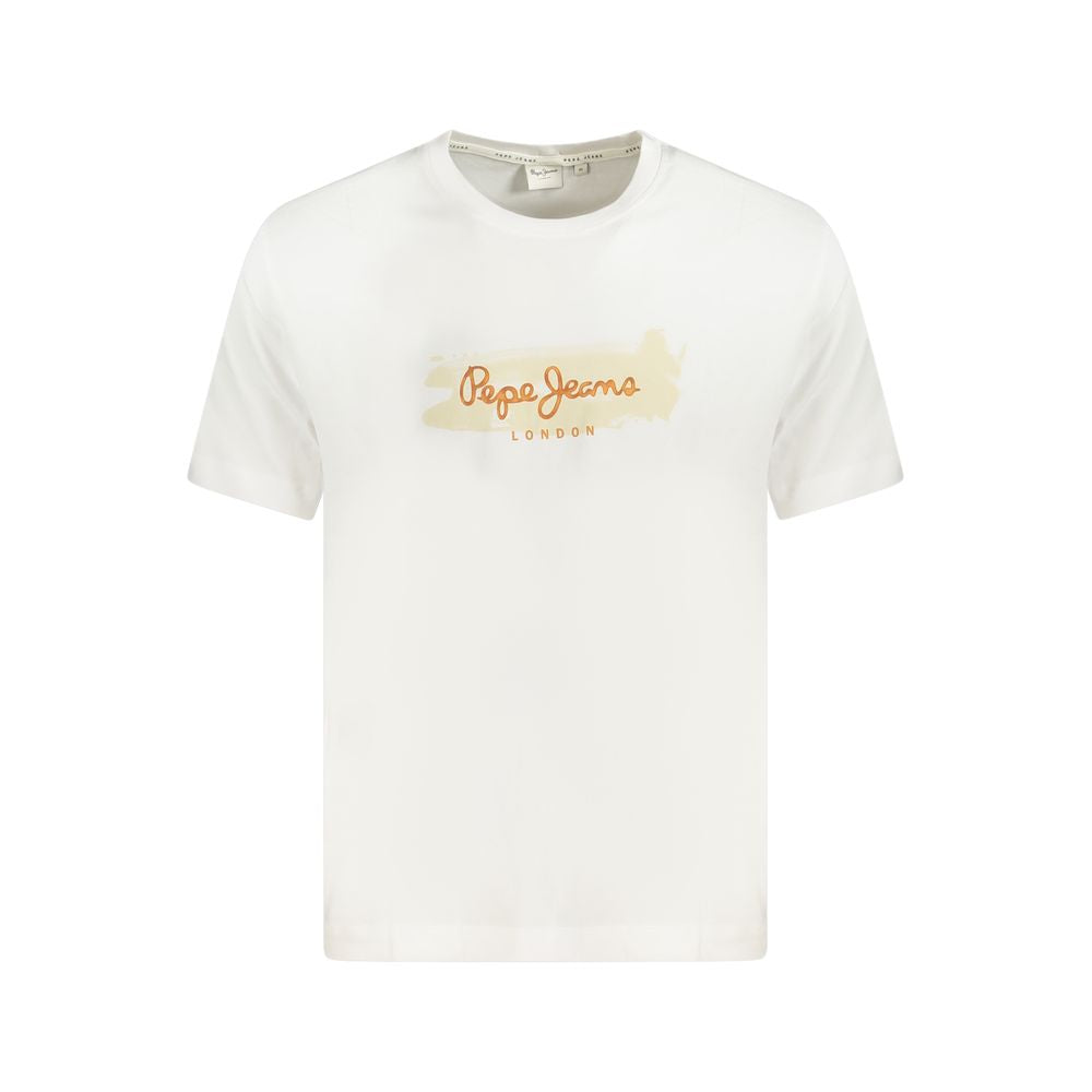 Pepe Jeans White Cotton Men T-Shirt