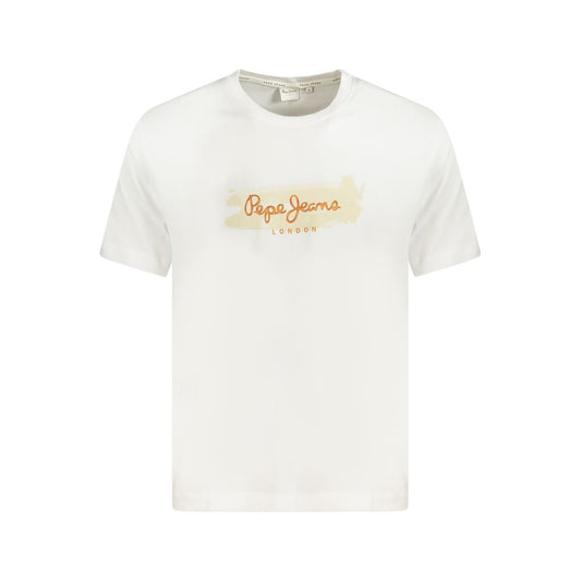 Pepe Jeans White Cotton Men T-Shirt