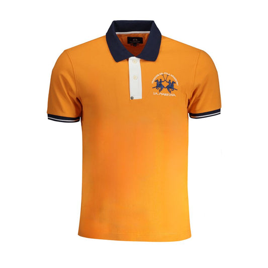 Tricou polo din bumbac portocaliu La Martina
