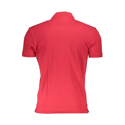 Tricou polo pentru bărbați din bumbac roșu La Martina