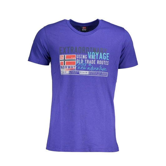 Tricou albastru din bumbac Norvegia 1963