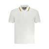 Tricou polo alb din bumbac K-WAY
