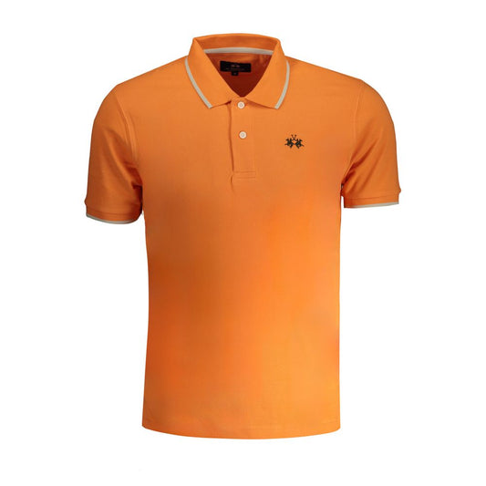 Tricou polo din bumbac portocaliu La Martina