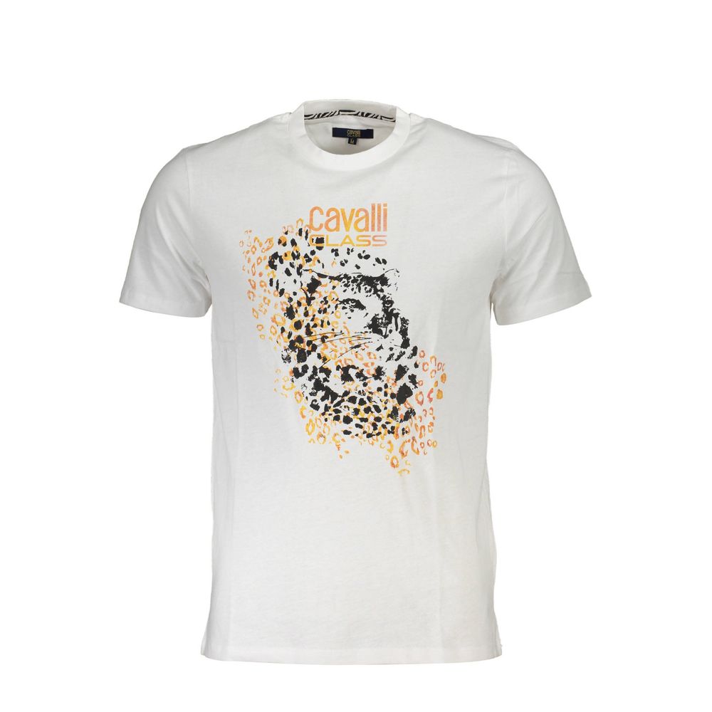 Tricou Cavalli Class din bumbac alb