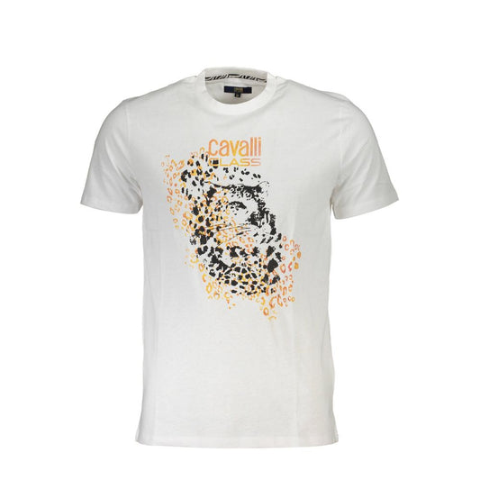 Tricou Cavalli Class din bumbac alb