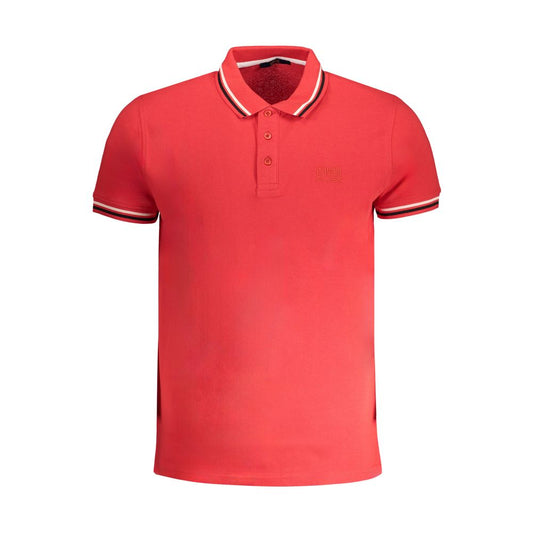 Tricou polo Cavalli Class roșu din bumbac