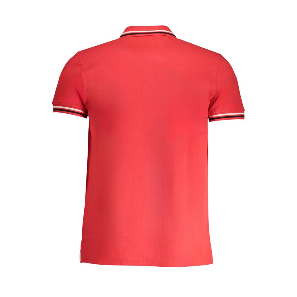 Tricou polo Cavalli Class roșu din bumbac