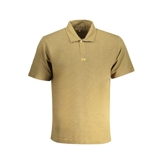 Tricou polo din bumbac verde La Martina