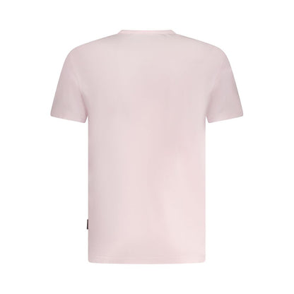 Napapijri Pink Cotton Men T-Shirt
