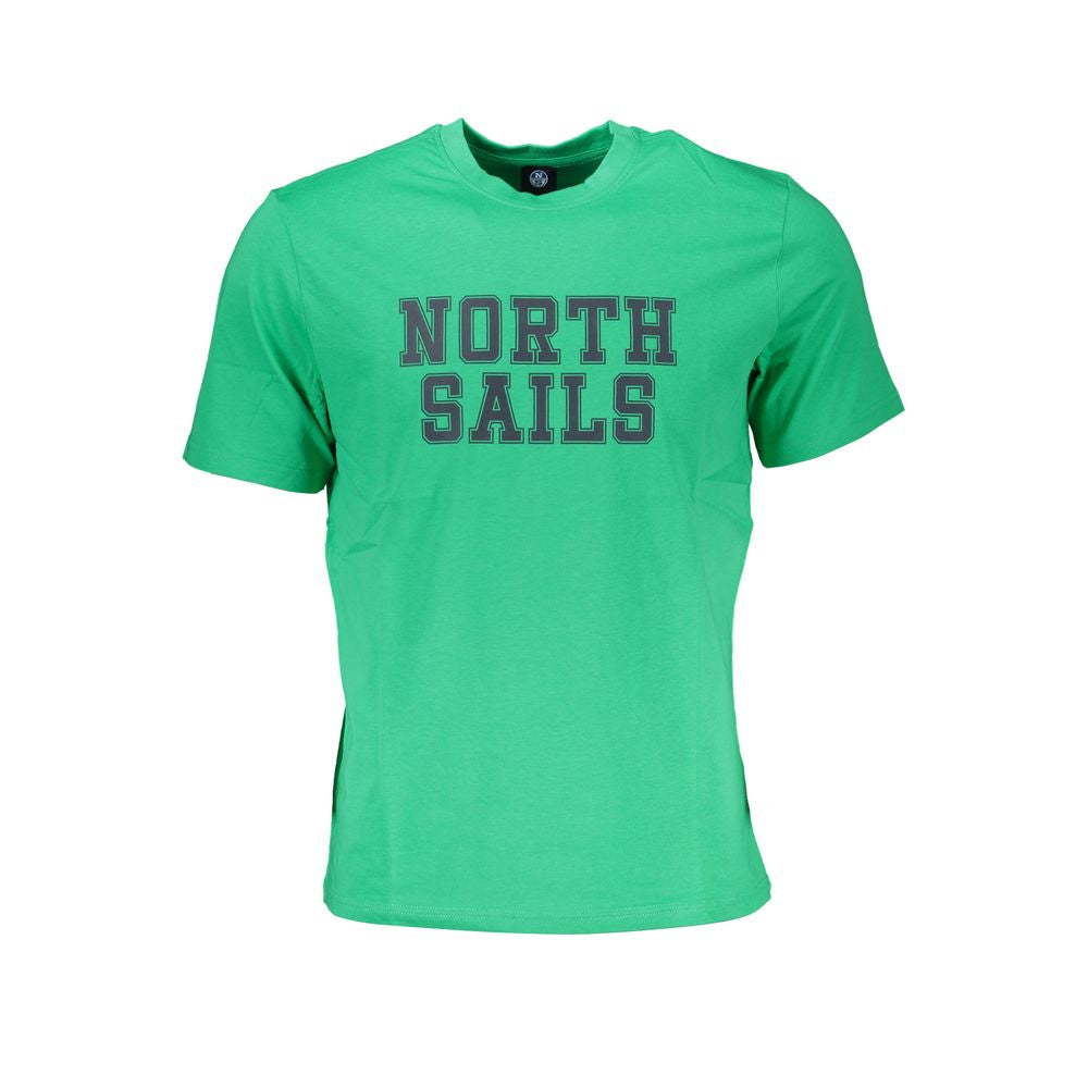 Tricou North Sails verde din bumbac