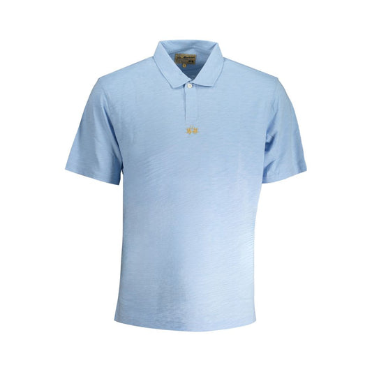Tricou polo albastru deschis din bumbac pentru bărbați La Martina