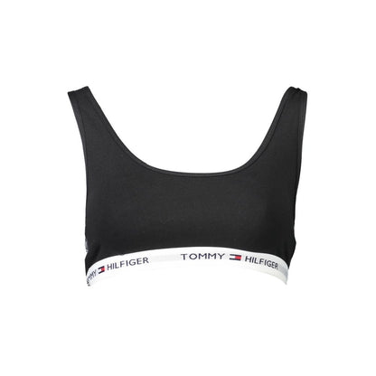 Sutien sport Tommy Hilfiger negru din bumbac pentru femei