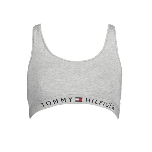 Sutien sport Tommy Hilfiger gri din bumbac pentru femei