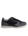 Trussardi Black Gray Lace Up Low Top Casual Sneakers Shoes