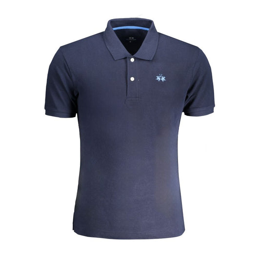 Tricou polo albastru din bumbac La Martina