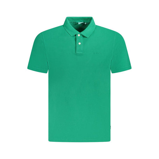 Tricou polo Pepe Jeans verde din bumbac