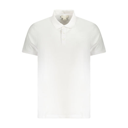 Tricou polo Calvin Klein alb din bumbac pentru bărbați