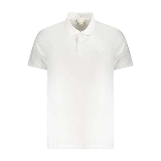 Tricou polo Calvin Klein alb din bumbac pentru bărbați