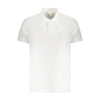 Tricou polo Calvin Klein alb din bumbac pentru bărbați