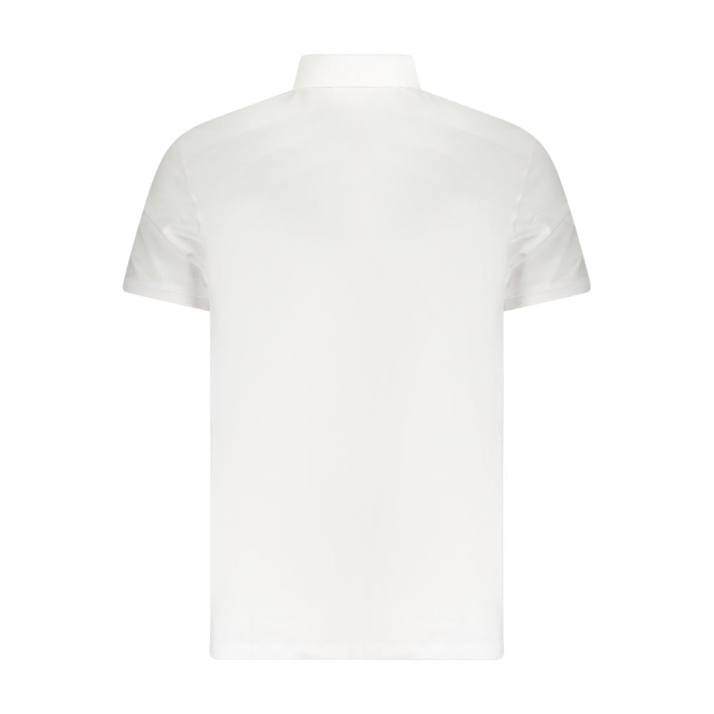 Tricou polo Calvin Klein alb din bumbac pentru bărbați