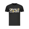 Cavalli Class Black Cotton Men T-Shirt