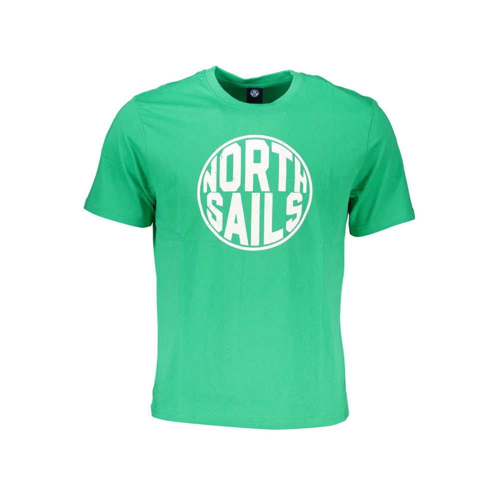 Tricou North Sails verde din bumbac