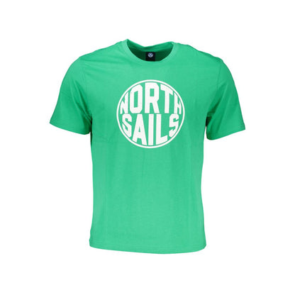Tricou North Sails verde din bumbac