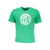 Tricou North Sails verde din bumbac