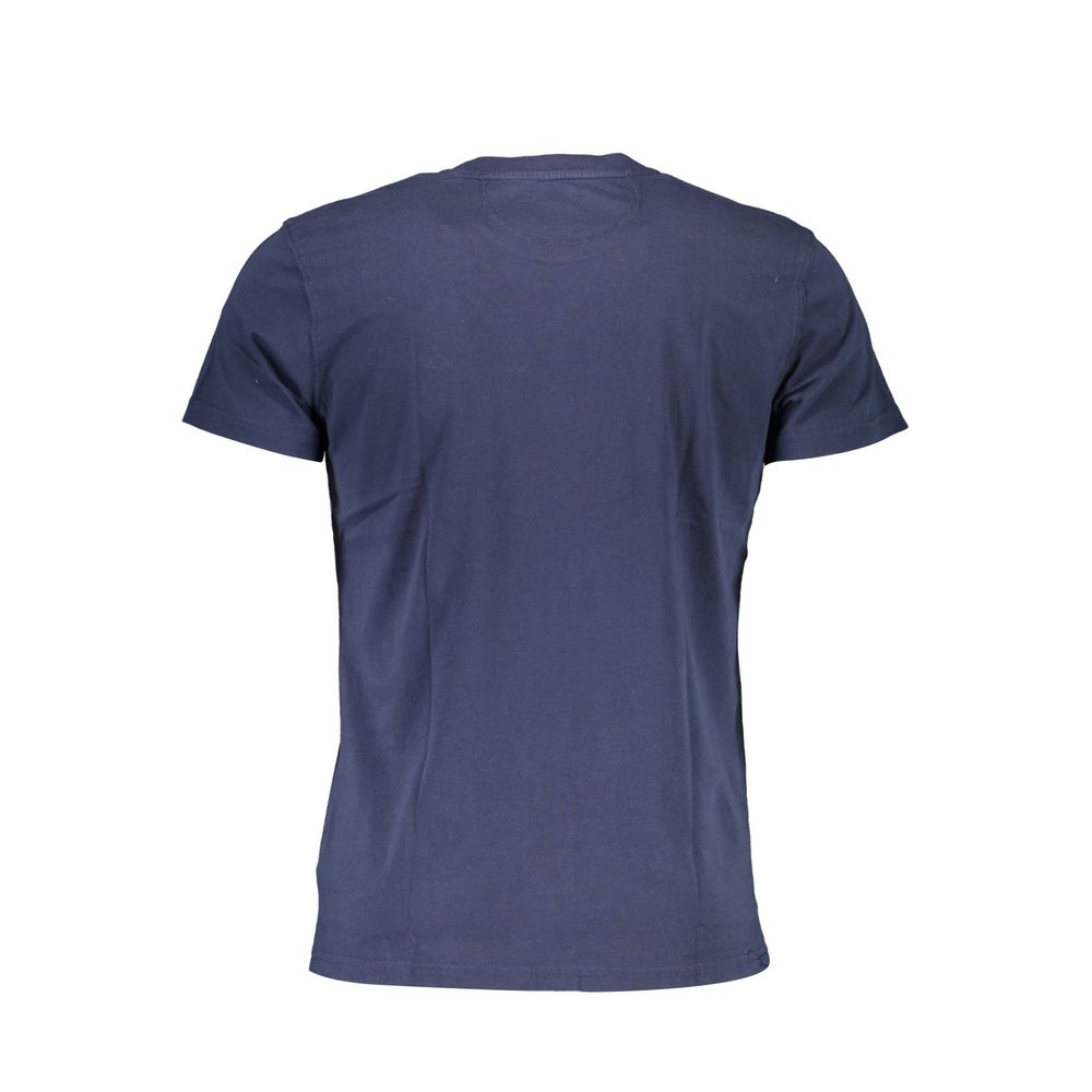 Tricou elegant cu guler rotund din bumbac și broderie La Martina