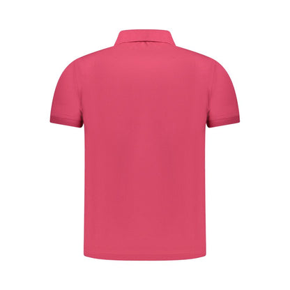 K-WAY Pink Cotton Men Polo Shirt
