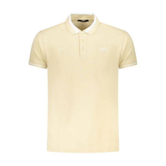 Tricou polo pentru bărbați Cavalli Class bej din bumbac